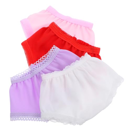 CVUTOVO Puppenunterwäsche 4 Stück Puppenhöschen für Rollenspiele Unterwäsche für 18 Zoll Puppen Puppenzubehör Hübsches Design Spielzeughöschen CVUTOVO Puppenunterwäsche 4 Stück Puppenhöschen für Rollenspiele Unterwäsche für 18 Zoll Puppen Puppenzubehör Hübsches Design Spielzeughöschen von CVUTOVO