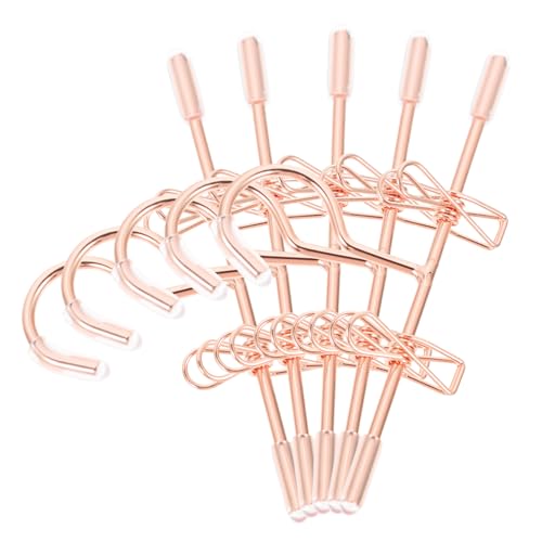 CVUTOVO 5 Stück Teiliges Mini Puppenkleiderbügel aus Metall in Roségold Kleine Stabile Puppenkleideraufhänger für Puppenkleidung und Miniatur Kleiderschrank zur Ordentlichen Aufbewahrung CVUTOVO 5 Stück Teiliges Mini Puppenkleiderbügel aus Metall in Roségold Kleine Stabile Puppenkleideraufhänger für Puppenkleidung und Miniatur Kleiderschrank zur Ordentlichen Aufbewahrung von CVUTOVO