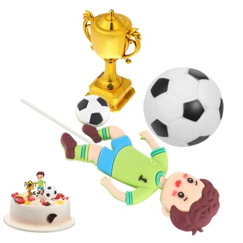 CVUTOVO Fußballtrophäe Fußball Cupcake Toppers Fußballball Kuchenstecker Leichte Stabile Fußball Party Dekoration für Kindergeburtstag CVUTOVO Fußballtrophäe Fußball Cupcake Toppers Fußballball Kuchenstecker Leichte Stabile Fußball Party Dekoration für Kindergeburtstag von CVUTOVO