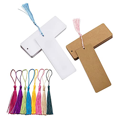 Blanko-Papier-Geschenk-Set, 120 Stück, mit buntem Anhänger, Klassenzimmer-Projekte, Partyzubehör von CVZQTE