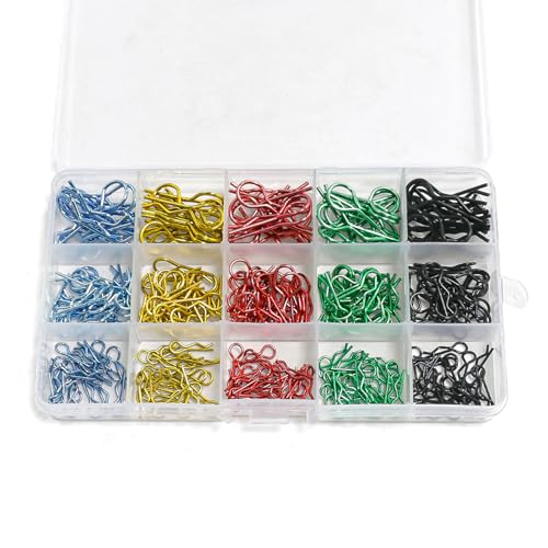 CVZQTE 260 Stücke Fernbedienung Körper Clips Eisen Pins Für 1/8 1/10 Skala Auto Bunte Clips Ersatz von CVZQTE