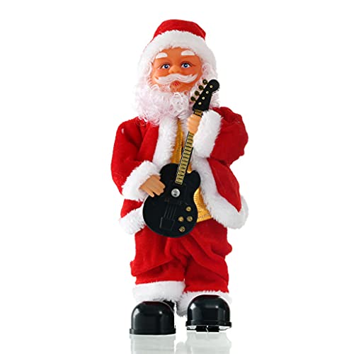 CVZQTE 30cm/12In Santa Für Musical Spielzeug Figur Miniatur Elektrische Spielzeug Weihnachten Home Dekoration Schöne Schreibtisch Ornament von CVZQTE