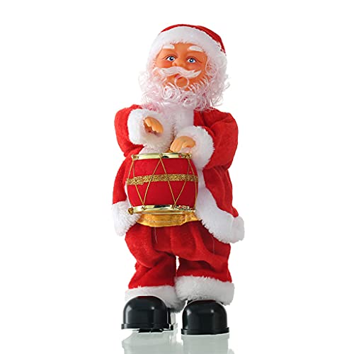 CVZQTE 30cm/12In Santa Für Musical Spielzeug Figur Miniatur Elektrische Spielzeug Weihnachten Home Dekoration Schöne Schreibtisch Ornament von CVZQTE