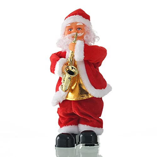 CVZQTE 30cm/12In Santa Für Musical Spielzeug Figur Miniatur Elektrische Spielzeug Weihnachten Home Dekoration Schöne Schreibtisch Ornament von CVZQTE