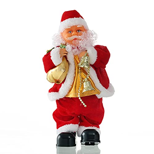 CVZQTE 30cm/12In Santa Für Musical Spielzeug Figur Miniatur Elektrische Spielzeug Weihnachten Home Dekoration Schöne Schreibtisch Ornament von CVZQTE