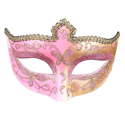 CVZQTE Antike Halbgesichtsmaske für Frauen, Maskerade-Maske, Abend-, Ball-, Venezianer-Maske, Halloween-Party-Maske, Spitzenmaske, Maskerade-Maske, halbe Gesichtsmaske, Halloween-Kostümmaske, antike von CVZQTE