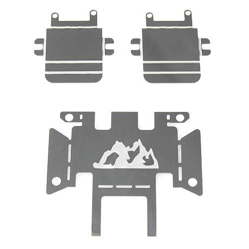 CVZQTE Chassis Set Edelstahl Chassis Unterfahrschutz Achsenschutz 1/18 Ferngesteuertes Auto von CVZQTE