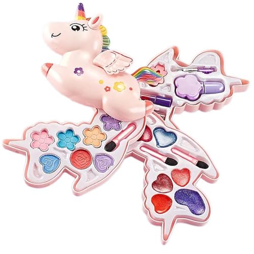 CVZQTE Echtes Make Up Set Für Mädchen Prinzessin Spiel Make Up Set Kinderspielzeug Sicherer Lidschatten Für Mädchen Rollenspiel Geburtstagsgeschenk Für Kinder von CVZQTE