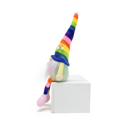 CVZQTE Kleine Puppen mit Regenbogen Wichtel Deko Ornament Regenbogen Neujahr Geburtstag Party Dekoration Kinder Regenbogen Wichtel Puppen von CVZQTE