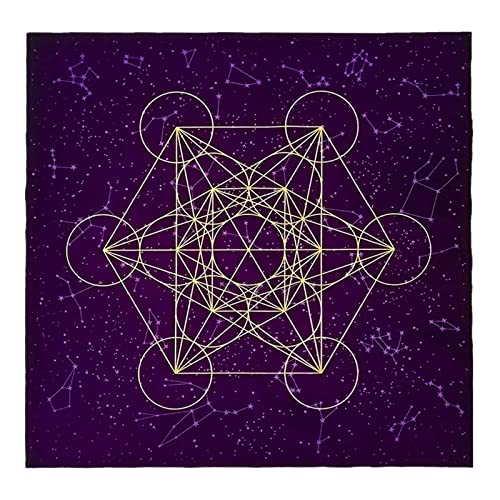 CVZQTE Metatrones Kristalltuch Wandteppich Tischdecke Ritual Spirituelles Tuch Heilige Tarot Tischdecke von CVZQTE