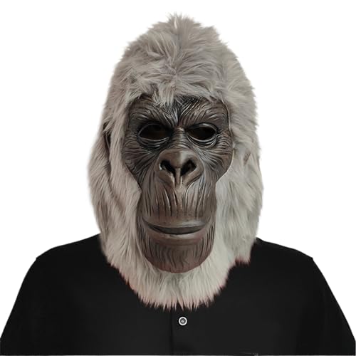 CVZQTE Monkey Full Head Halloween Cosplay Halloween Dress For Women Man Halloween Dress Up Cosplay Carnival von CVZQTE