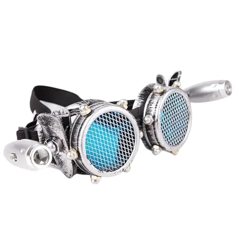 CVZQTE Retro-Sonnenbrille, Steampunk-Gothic-Stil, Retro-Steampunk-Brille für Halloween, Erwachsene, Cosplays, Kostüme, Brille, Retro-Brille, Brillen-Dekor-Brille von CVZQTE