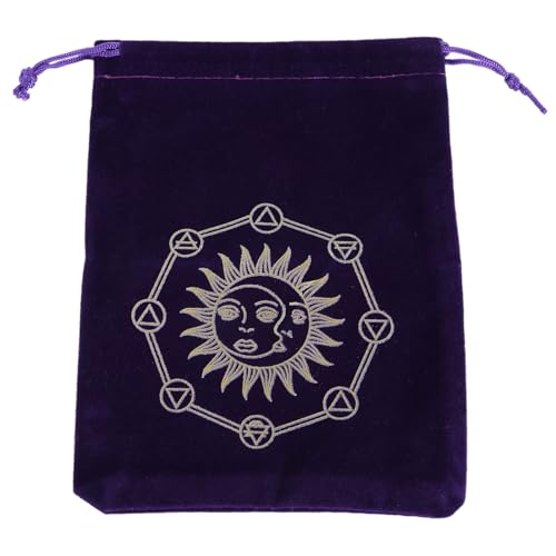 CVZQTE Velvets Tarot Aufbewahrungstasche Brettspielkarten Kordelzugtasche Orakelkarten Runentasche Reise Geschenktasche Schmuckbeutel von CVZQTE