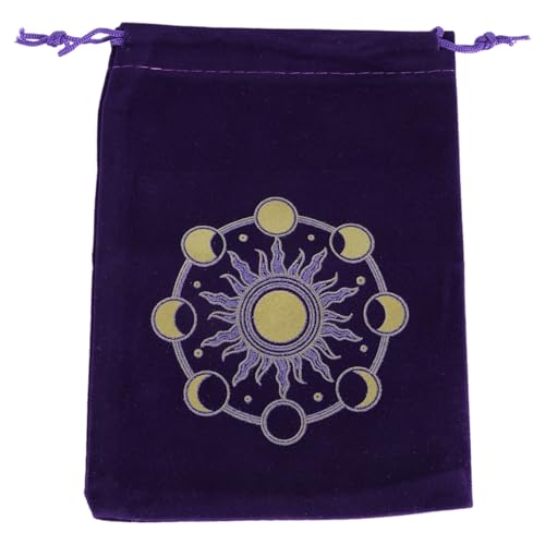 CVZQTE Velvets Tarot Aufbewahrungstasche Brettspielkarten Kordelzugtasche Orakelkarten Runentasche Reise Geschenktasche Schmuckbeutel von CVZQTE