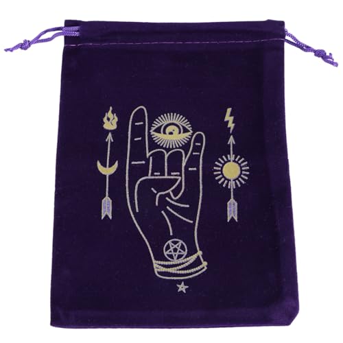 CVZQTE Velvets Tarot Aufbewahrungstasche Brettspielkarten Kordelzugtasche Orakelkarten Runentasche Reise Geschenktasche Schmuckbeutel von CVZQTE