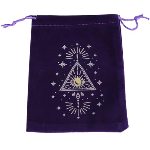 CVZQTE Velvets Tarot Aufbewahrungstasche Brettspielkarten Kordelzugtasche Orakelkarten Runentasche Reise Geschenktasche Schmuckbeutel von CVZQTE