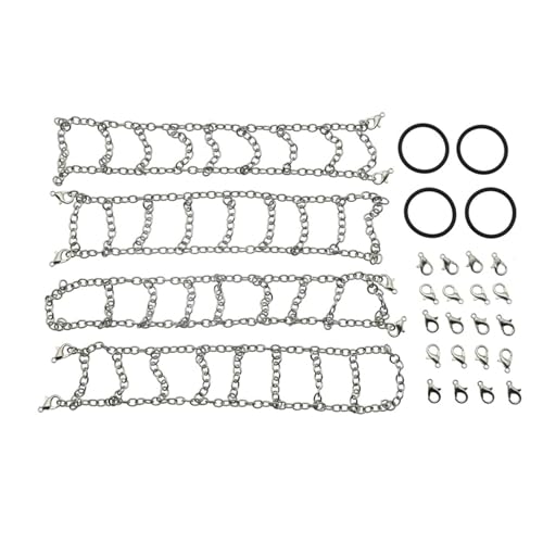 CVZQTE rutschfeste Schneekette Reifenkette Set MN82 Verbessertes Auto Metall Reifenkette Modellfahrzeug Modifizierte Teile Kits von CVZQTE