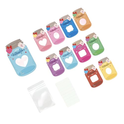 Valentinstagskarten-Set, 50-teiliges Bonbonglas-Set, hohle Geschenktauschkarte für Kinder, Klassenzimmer, Versammlungen, Schulbedarf, Valentinstagskarte für Kinder von CVZQTE