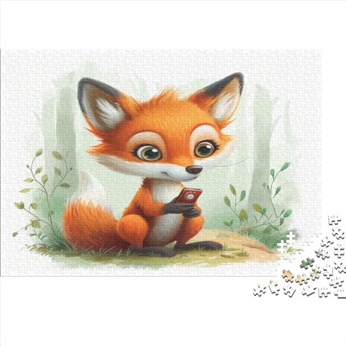 Cartoon Fuchs Puzzlespiel 1000 Teile Für Erwachsene, Einzigartige Kunstwerke Und Vorlage - Geburtstagsgeschenk - Spaßige Puzzles Mit Überraschung Von Puzzle in A Bag Puzzel 1000pcs (75x50cm) von CWBNA0RBN