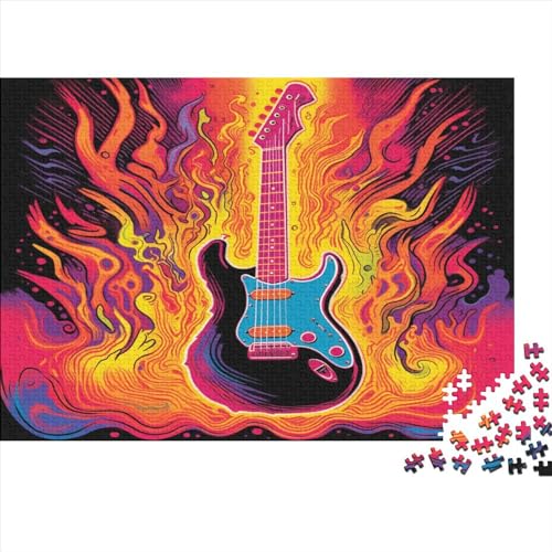 Gitarre Puzzle 1000 Teile, Erwachsene, Klassische Puzzle, Impossible Puzzle,GesKükenlichkeitsspiel Für Die Ganze Familie Erwachsenenpuzzle Ab 14 Jahren Puzzel 1000pcs (75x50cm) von CWBNA0RBN