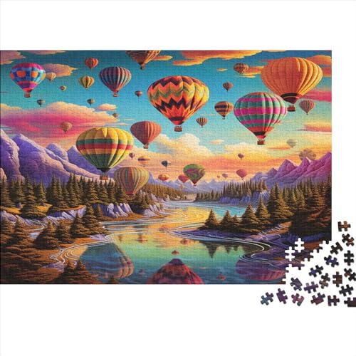 Heißluftballon Puzzle 1000 Teile,Puzzle Für Erwachsene, Impossible Puzzle,Puzzle Farbenfrohes Legespiel,GesKükenlichkeitsspiel Für Die Ganze Familie Puzzel 1000pcs (75x50cm) von CWBNA0RBN