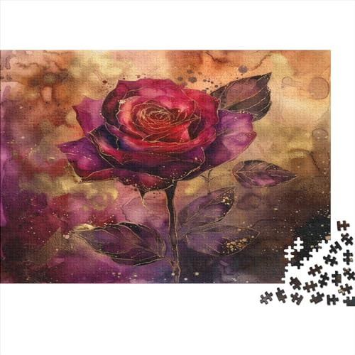 Rose 1000 Teile,Impossible Puzzle,GesKükenlichkeitsspiel Für Die Ganze Familie, Erwachsenen Puzzlespiel Puzzel 1000pcs (75x50cm) von CWBNA0RBN