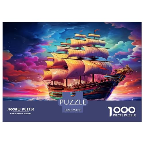 SailBoot 1000 Stück Puzzles Für Erwachsene Teenager Stress Abbauen Familien-Puzzlespiel Mit Poster in 1000-teiliges Puzzle Kinder Lernspiel Spielzeug Geschenk Puzzel 1000pcs (75x50cm) von CWBNA0RBN