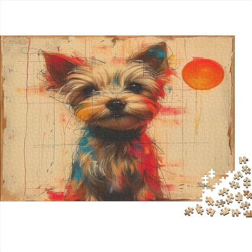 Yorkshire Terrier Puzzle 1000 Teile, Erwachsene, Klassische Puzzle, Impossible Puzzle,GesKükenlichkeitsspiel Für Die Ganze Familie Erwachsenenpuzzle Ab 14 Jahren Puzzel 1000pcs (75x50cm) von CWBNA0RBN