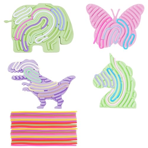 CWENDANER 4 Teiliges Leuchtend Sensorikbrett für Kinder mit Autismus und ADHS, Doppelseitiges Silikon Zappelspielzeug für Kinder ab 3 Jahren und Erwachsene Beruhigendes Spielzeug mit 44 Schnüren CWENDANER 4 Teiliges Leuchtend Sensorikbrett für Kinder mit Autismus und ADHS, Doppelseitiges Silikon Zappelspielzeug für Kinder ab 3 Jahren und Erwachsene Beruhigendes Spielzeug mit 44 Schnüren von CWENDANER