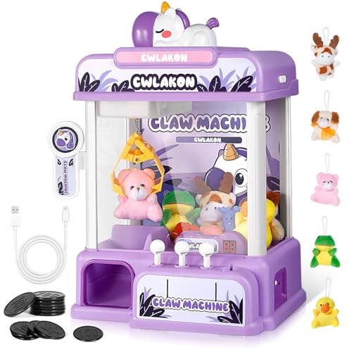 CWLAKON Candy Grabber Süßigkeitenautomat Süßigkeiten Greifautomat Greifer Spielautomat Automat Spender Arcade Greifer Spielautomat Greifarm Vending Claw Machine für Kinder von CWLAKON