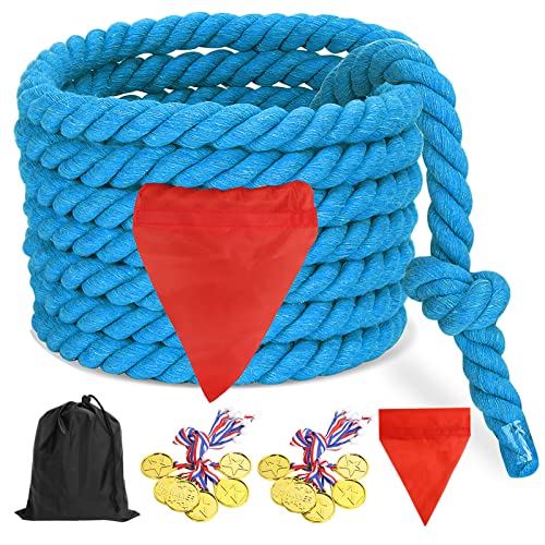 WLAKON Sports Day Kit Tauziehen Seil für Kinder Erwachsene, Outdoor Garten Field Day Geburtstag Party Spiele, Außenhof Hinterhof Rasen Familientreffen Picknick Sommer Camping Ostern Karneval Spiel von CWLAKON