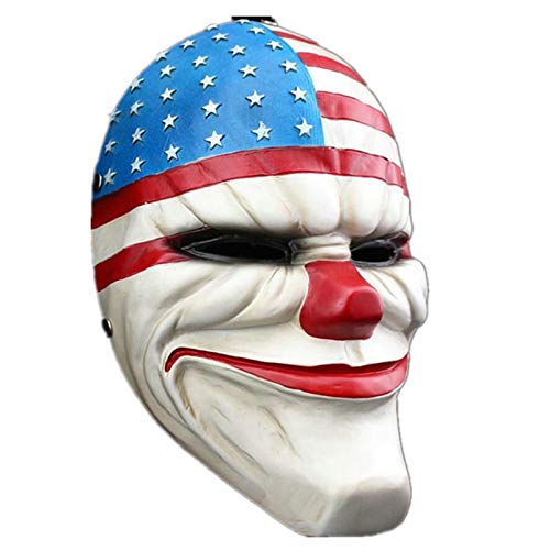 CWLPSL Resin Payday 2 Themenspiel Maske Halloween Horror Maskerade Cosplay Kostüm Maske von CWLPSL