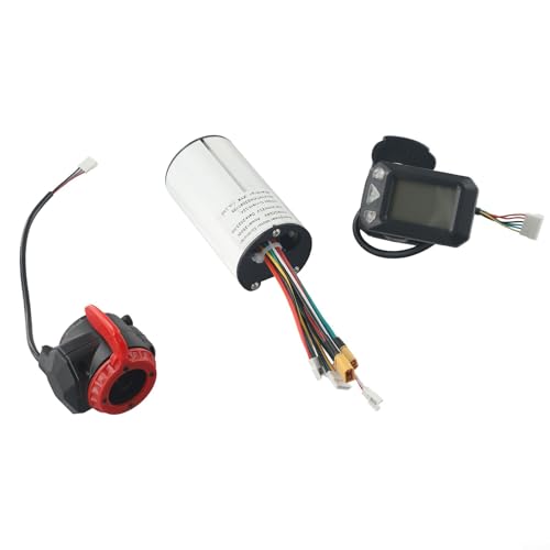 Kohlefaser-Elektro-Scooter-Controller-Set, Elektroroller-Display, 24/36 V LCD-Monitor-Bremsset für 14 cm / 16,5 cm Fahrradteile Zubehör (24 V) von CWOQOCW