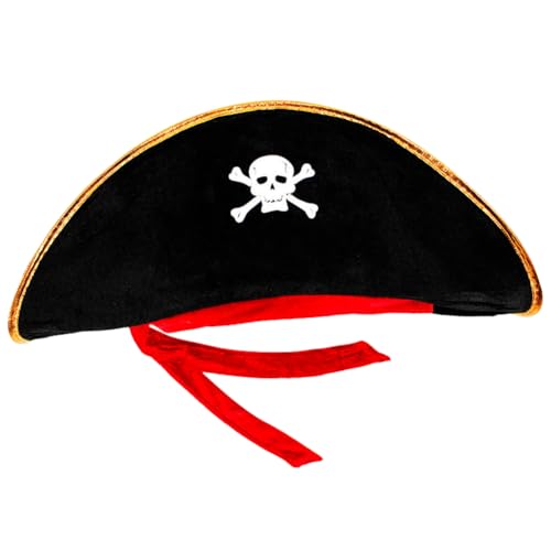 CWXCYVR Piraten Hut Zubehör Kinder,Piratenkapitän Hut Piratenhut Kostüm Accessoire Schädel Mütze Kostüm Zubehör Piraten Skelett Hut Accessoires für Geburtstag Halloween Maskerade Piratenparty Cosplay von CWXCYVR