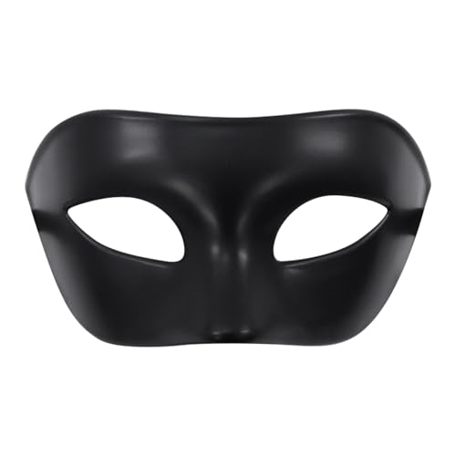 CXNXFD Schwarze Maske Einfache Retro Halbgesichtsmaske für Männer und Frauen Venedig Maske Karneval Cosplay Kostüme Party Kostüme Zubehör von CXNXFD