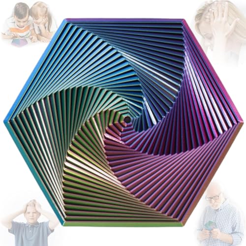 14.5 cm Fractal Fidget Hexagon,Fractal Fidget Hexagon Antistress Fidget Toys,Neu Hexagon Spiral Spielzeug,3D-Druck Hexagon Cube Fidget Gear Spielzeug Für Kids Adults Angst Stresslinderung von CYGMRFH