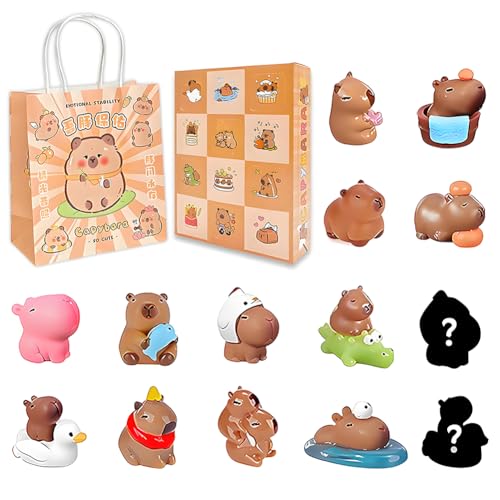 CYGMRFH 12 - teiliges Capybara Figuren Blindbox, Mini Capybara Tiere mit Liebevollen Details, Mehrzweck Deko für Kuchengestaltung, Gartendekoration & Schreibtisch Aufwertung CYGMRFH 12 - teiliges Capybara Figuren Blindbox, Mini Capybara Tiere mit Liebevollen Details, Mehrzweck Deko für Kuchengestaltung, Gartendekoration & Schreibtisch Aufwertung von CYGMRFH