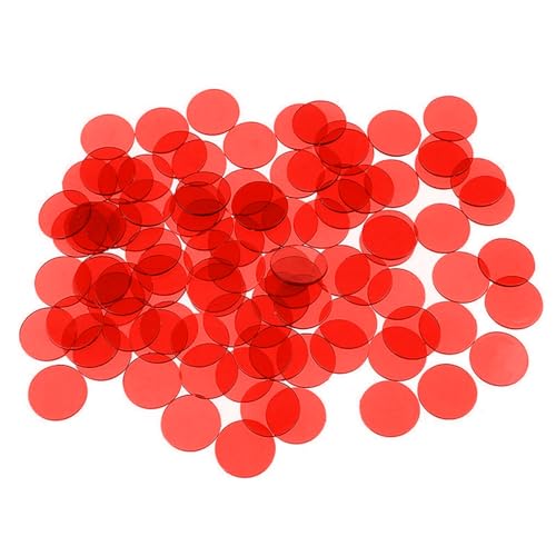 100Pcs Kunststoff Zählen Zähler Marker Für Kinder Mathematik Bildung Spiel Mehrere Farbe Transparent Zähler Bingo Chip von CYILPR