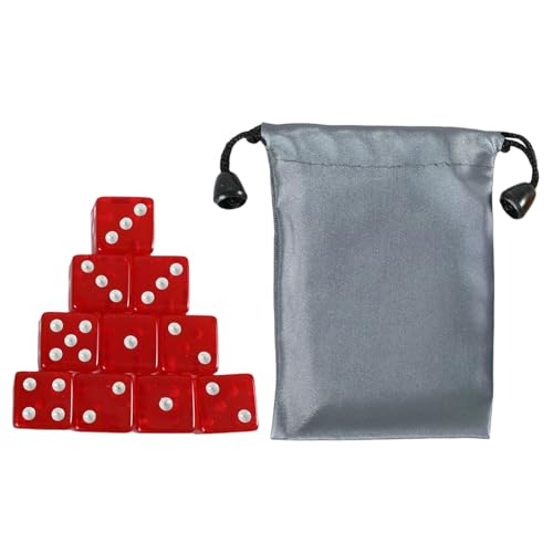 CYILPR 10 Stück 6-seitige Spielwürfel 19 Mm Quadratische Eckwürfel Set Für Tischwürfel Spiel Mathematikunterricht Bunte Sechsseitige Würfel von CYILPR