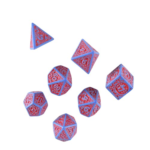 CYILPR 7Pcs Acryl Polyhedral Würfel Mehrseitige Spiel Würfel Hohl Muster Brettspiel Würfel Für Rolle Spielen Tisch Spiel von CYILPR