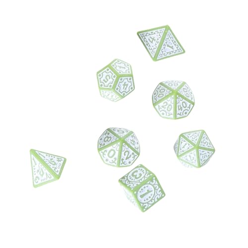 CYILPR 7Pcs Acryl Polyhedral Würfel Mehrseitige Spiel Würfel Hohl Muster Brettspiel Würfel Für Rolle Spielen Tisch Spiel von CYILPR