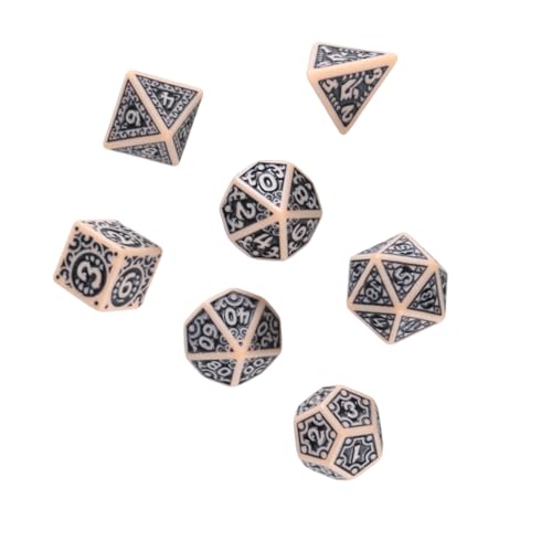 CYILPR 7Pcs Acryl Polyhedral Würfel Mehrseitige Spiel Würfel Hohl Muster Brettspiel Würfel Für Rolle Spielen Tisch Spiel von CYILPR