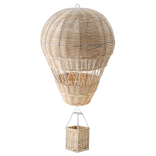 CYILPR Handgewebter Rattan-Heißluftballon, nordisches Handwerk, tragbar, natürliche Fotografie, Wandbehang, Heimdekoration für Geschäfte von CYILPR