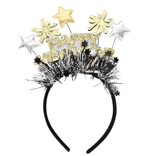 CYILPR Lametta Blingbling Stirnband 2025 Kopfbedeckung Weihnachtsfeier Foto Requisiten Weihnachtsfeier Kopfbedeckung Cosplay Zubehör von CYILPR