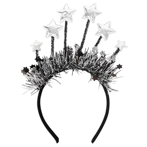 CYILPR Lametta Blingbling Stirnband 2025 Kopfbedeckung Weihnachtsfeier Foto Requisiten Weihnachtsfeier Kopfbedeckung Cosplay Zubehör von CYILPR