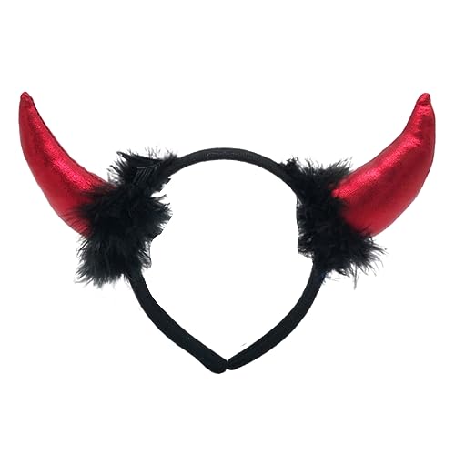 CYILPR Stirnband, Horn-Stirnband, Teufelshörner, Stirnband, Halloween, Hörner, Stirnband, Cosplay, Kostüm, Foto-Requisiten, Haar-Accessoire von CYILPR