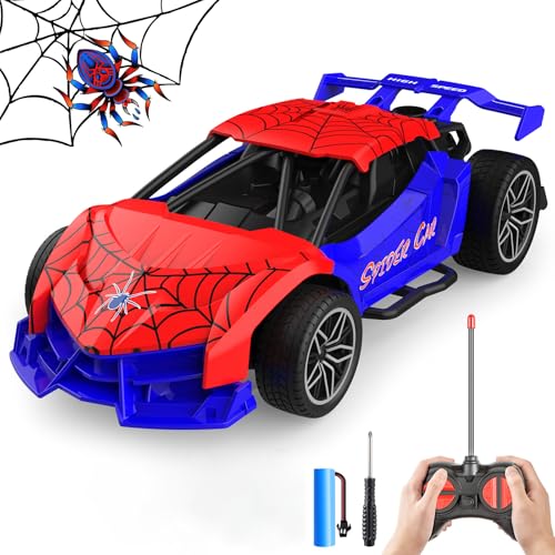 CYLION Ferngesteuertes Auto,1:24 Maßstab RC Auto mit Licht und Sprüheinheit,Weihnachtsgeburtstags Kinder Spielzeug Geschenk für Jungen ab 6 Jahren von CYLION