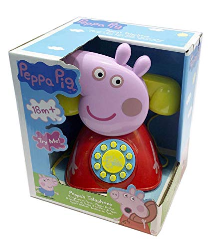 CYPBRANDS 1684687 Teléfono Peppa Pig Wutz Telefon, rot von CYPBRANDS