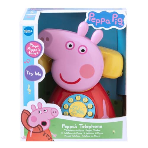 CYPBRANDS Peppa Pig Peppa Pig Spielzeug-Telefon für Kinder, offizielles Peppa Big, Rosa und Rot, Batterien enthalten CYPBRANDS Peppa Pig Peppa Pig Spielzeug-Telefon für Kinder, offizielles Peppa Big, Rosa und Rot, Batterien enthalten von CYPBRANDS