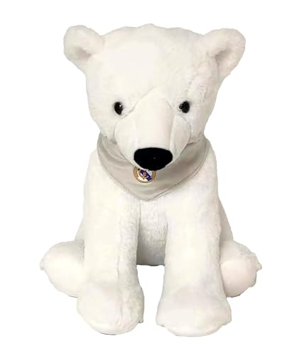 CyP Brands Real Madrid Plüschpuppe, Eisbär, 30 cm, Weiß, offizielles Produkt von CYPBRANDS